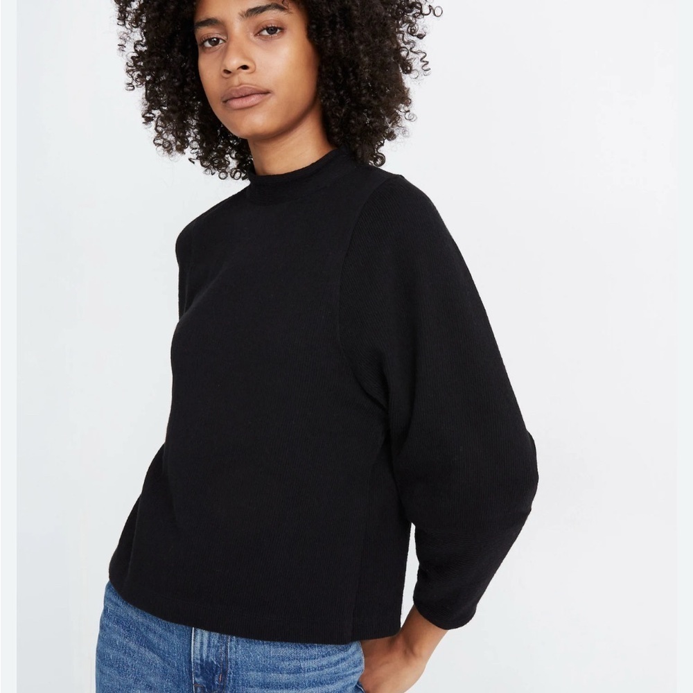 Madewell Texture & Thread mock neck top size small bnwt